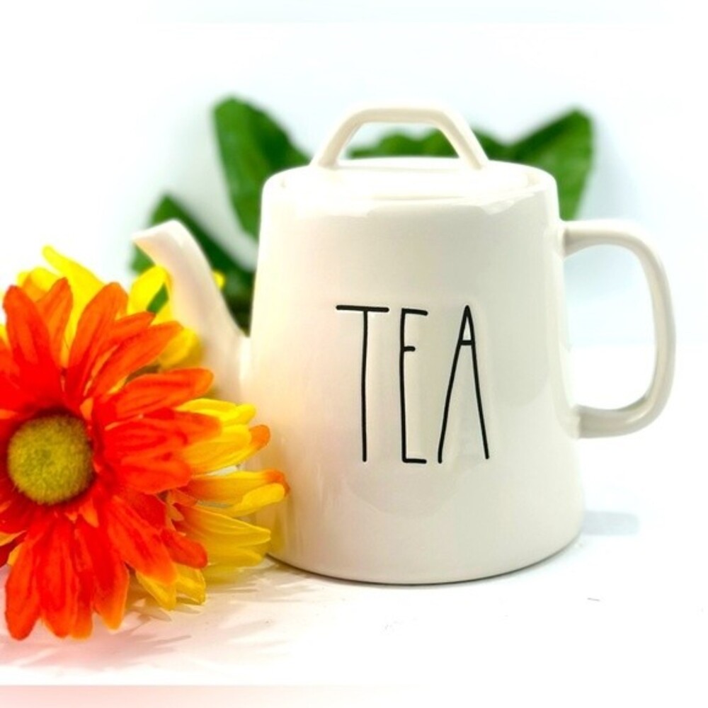 Rae Dunn Artisan Collection By Magenta Tea Pot White & Black